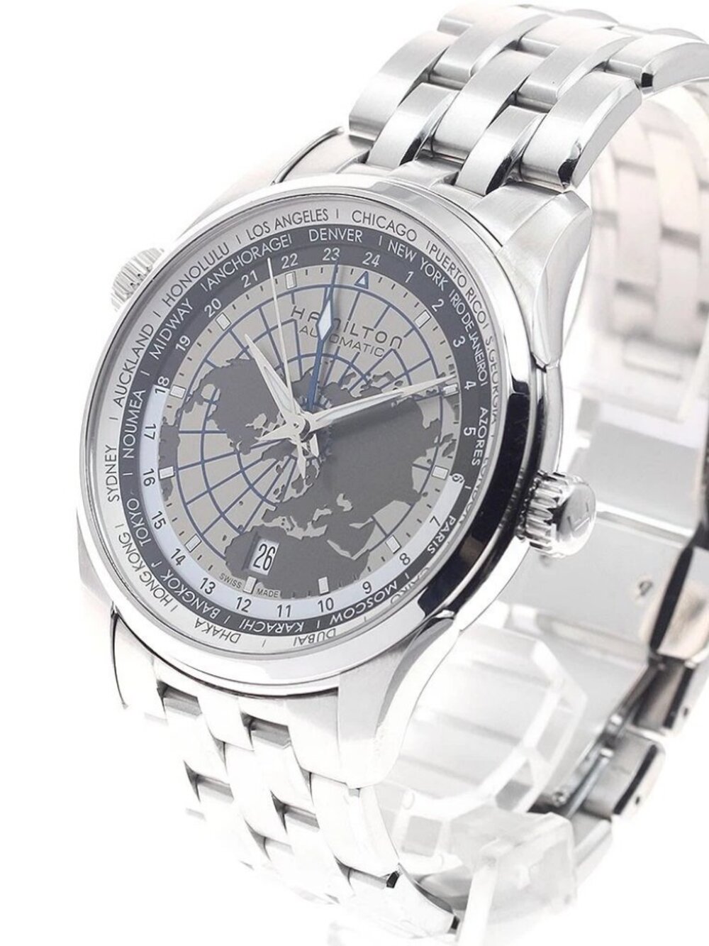 HAMILTON Jazz master H326050 GMT Silver Dial Automatic Men's Watch_957032